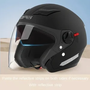 All-Season Motorcycle Helmet with Reflective Strips
